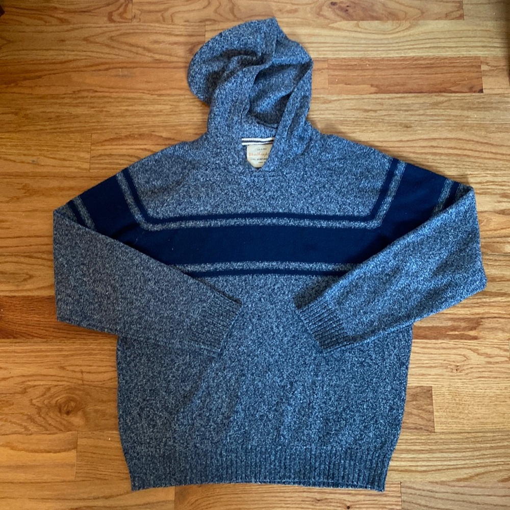 Mens Weatherproof Vintage Striped Hooded Sweatshirt szM